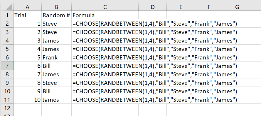 How to create a random name generator in Excel