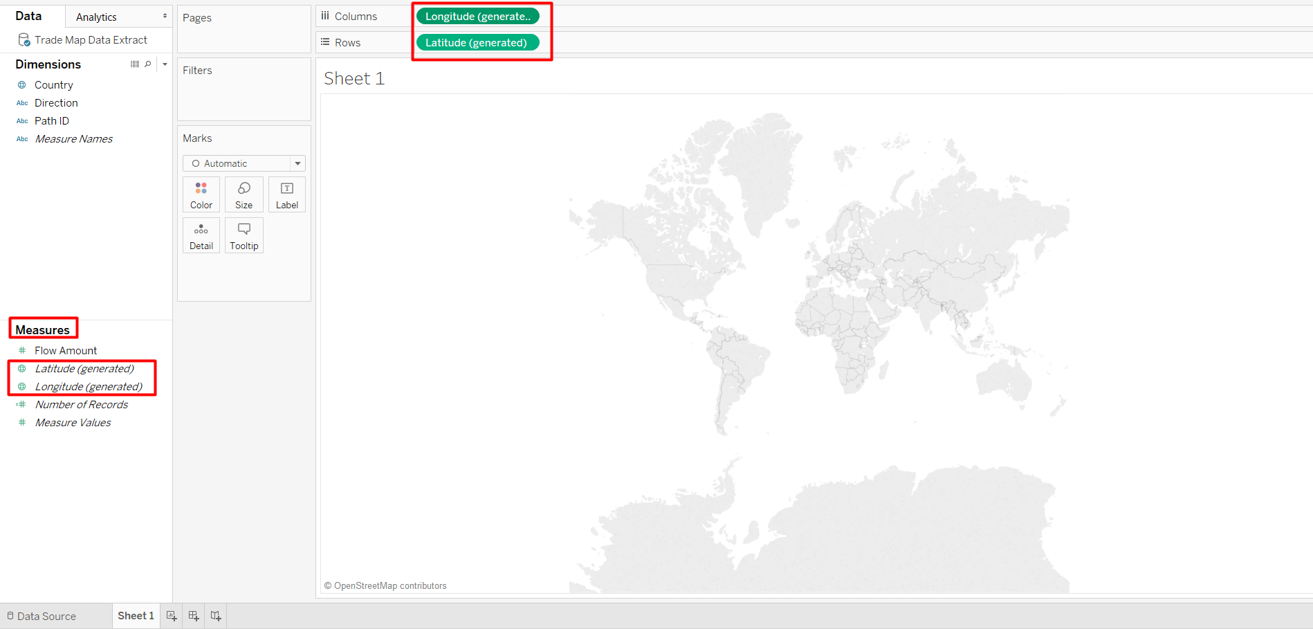 Add Countries using in your Tableau Vector Map to show paths from country to country