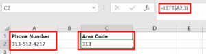 Extracting the error code out of a text string can be accomplished with the LEFT function.