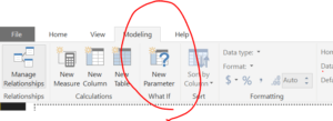 The parameter is located in the modeling tab of the top ribbon