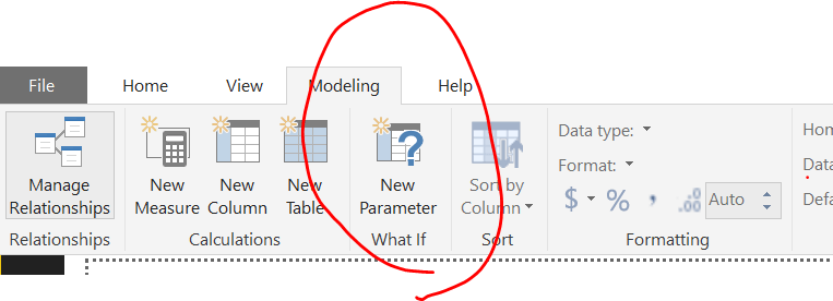 The parameter is located in the modeling tab of the top ribbon